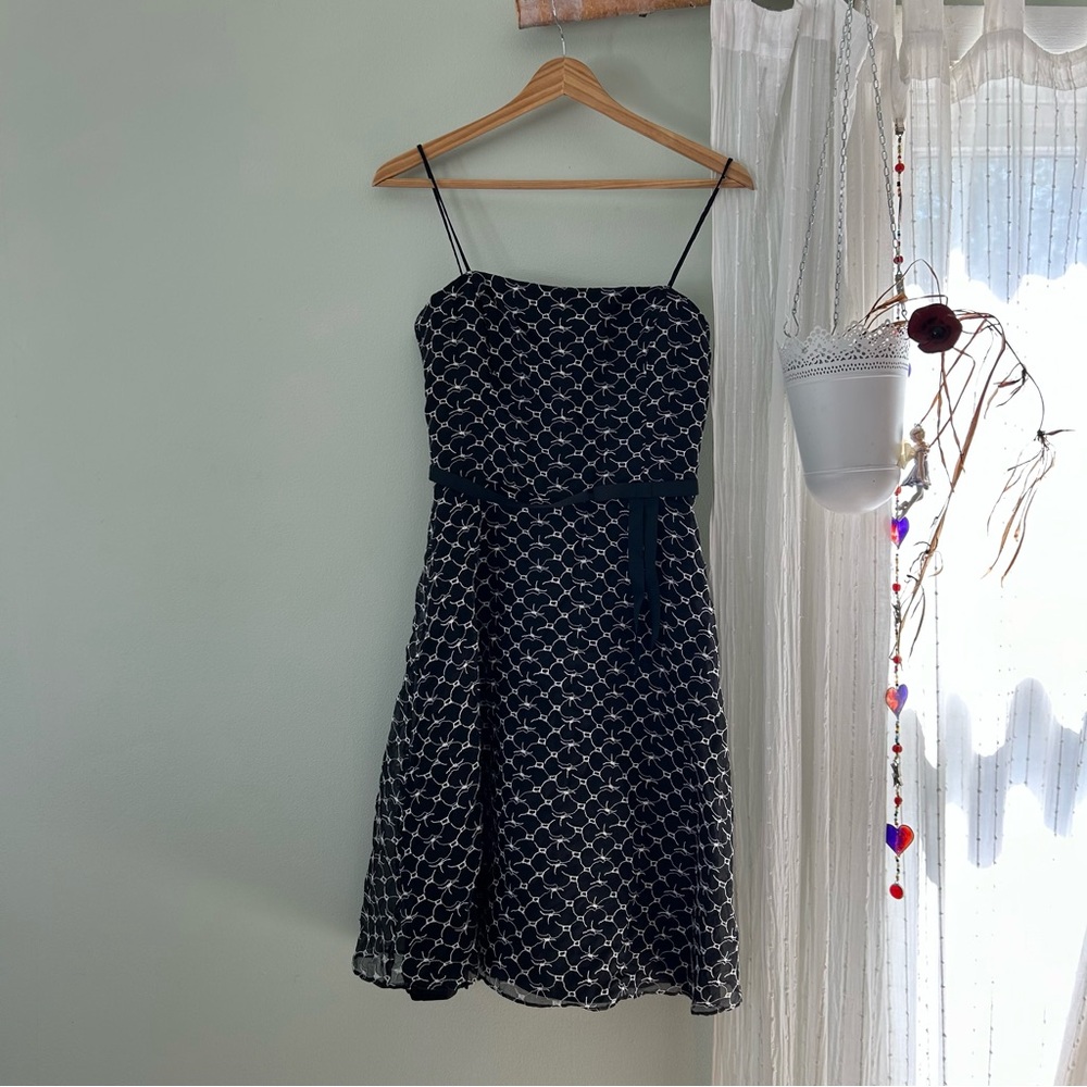 Laundry By Shelli Segal Black and White Strapless Dress